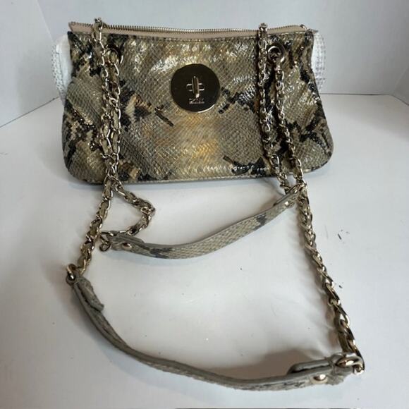 DKNY Metallic Python Handbag Bolsa Sac - Picture 11 of 16